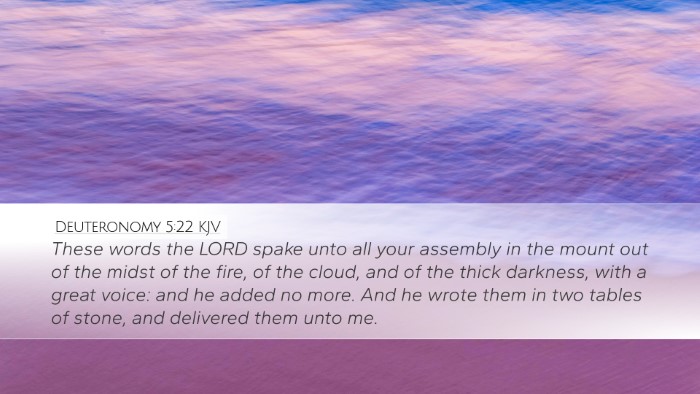 Deuteronomy 5:22 Bible Commentary