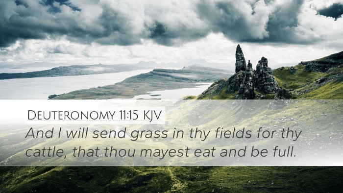 Deuteronomy 11:15 Bible Commentary