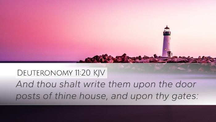 Deuteronomy 11:20 Bible Commentary