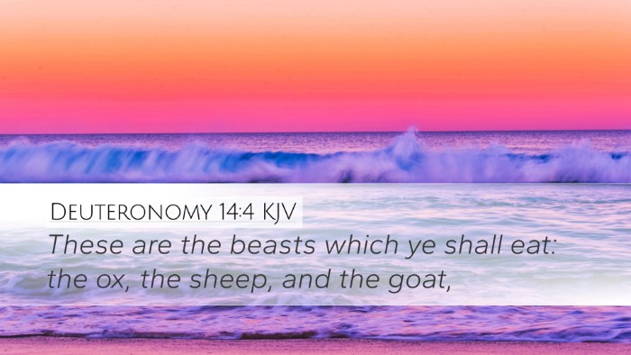 Deuteronomy 14:4 Bible Commentary