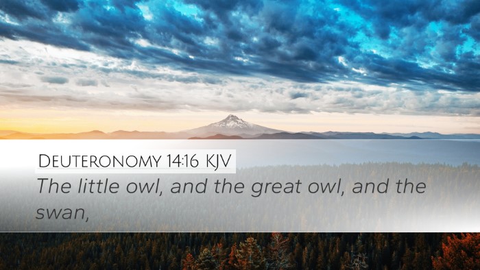 Deuteronomy 14:16 Bible Commentary