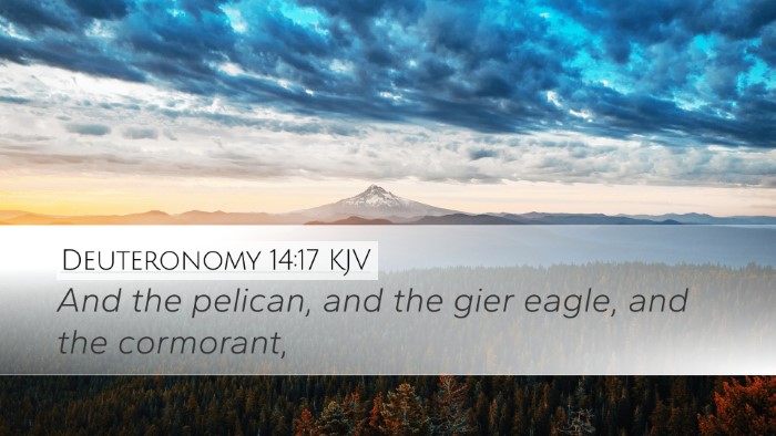 Deuteronomy 14:17 Bible Commentary