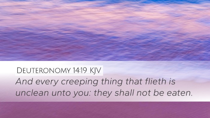 Deuteronomy 14:19 Bible Commentary