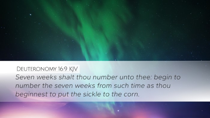 Deuteronomy 16:9 Bible Commentary