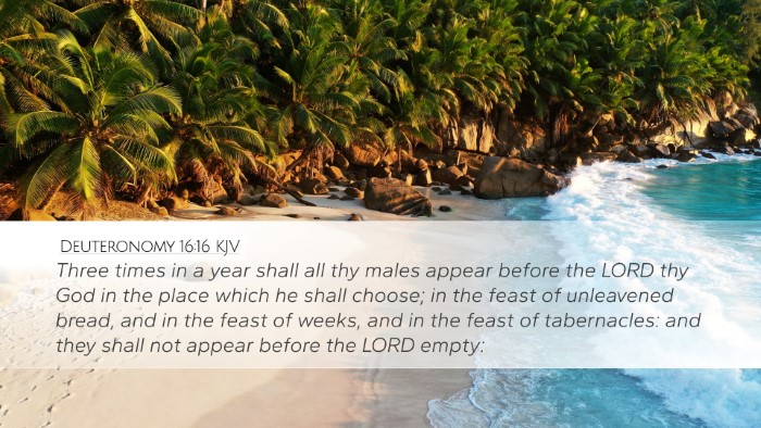 Deuteronomy 16:16 Bible Commentary