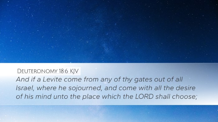 Deuteronomy 18:6 Bible Commentary