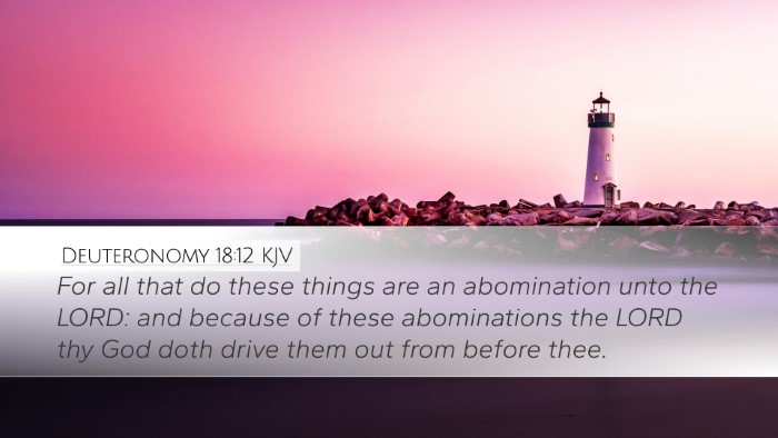 Deuteronomy 18:12 Bible Commentary