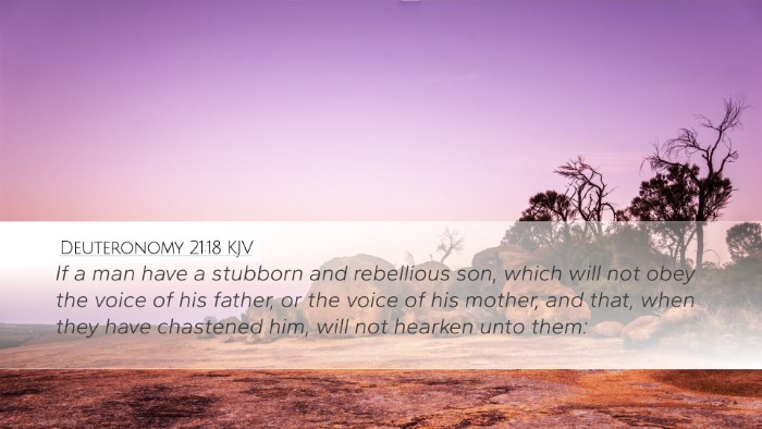 Deuteronomy 21:18 Bible Commentary