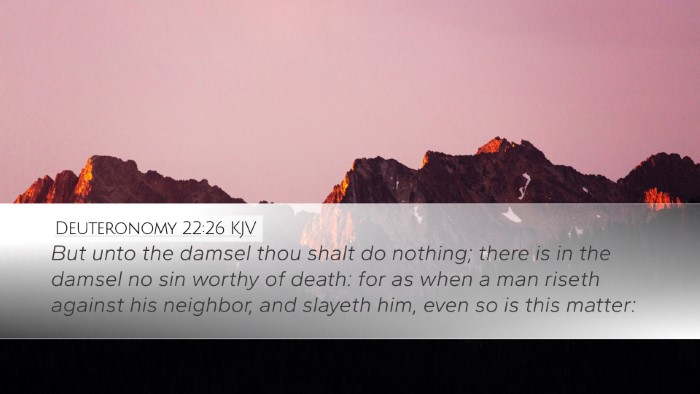 Deuteronomy 22:26 Bible Commentary