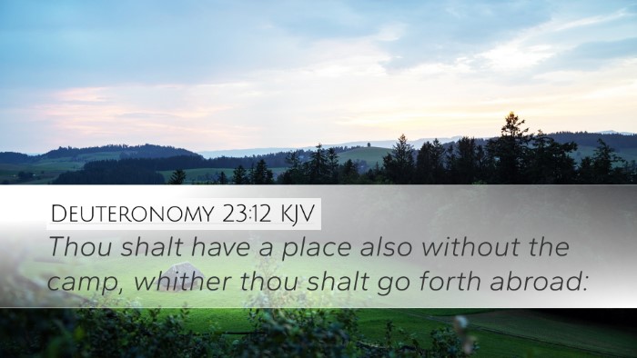 Deuteronomy 23:12 Bible Commentary