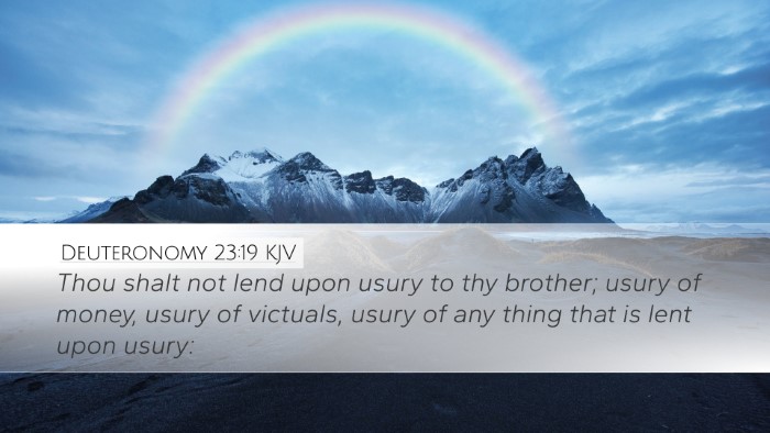 Deuteronomy 23:19 Bible Commentary