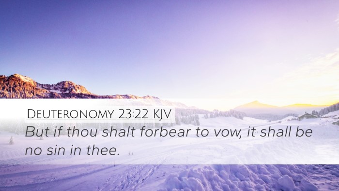 Deuteronomy 23:22 Bible Commentary