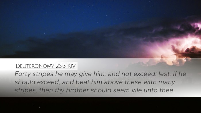 Deuteronomy 25:3 Bible Commentary