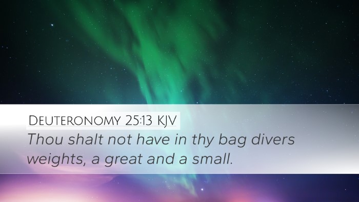 Deuteronomy 25:13 Bible Commentary