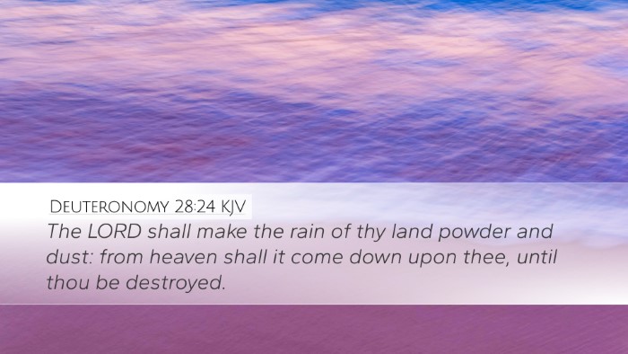 Deuteronomy 28:24 Bible Commentary