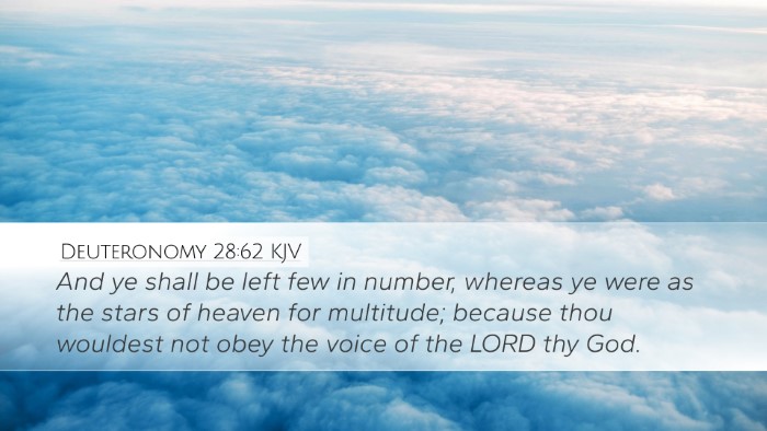 Deuteronomy 28:62 Bible Commentary