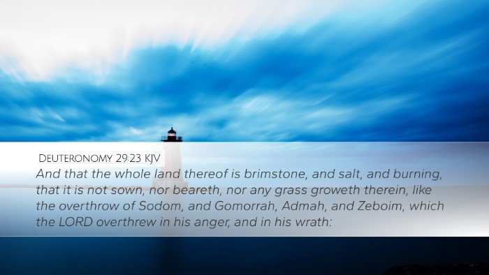 Deuteronomy 29:23 Bible Commentary