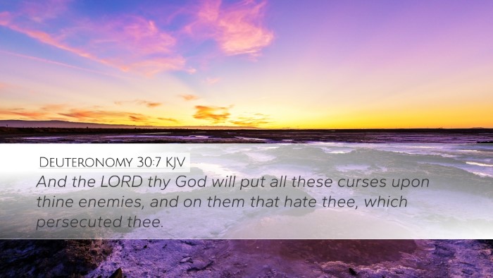 Deuteronomy 30:7 Bible Commentary