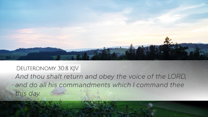 Deuteronomy 30:8 Bible Commentary