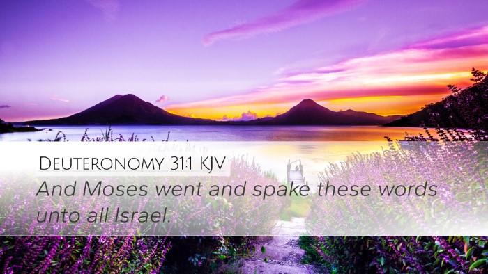 Deuteronomy 31:1 Bible Commentary