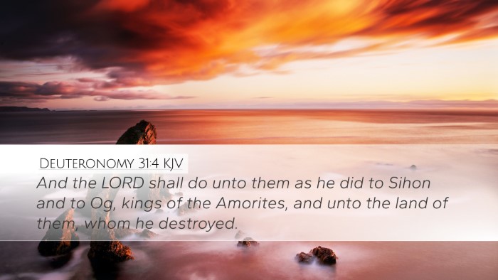 Deuteronomy 31:4 Bible Commentary