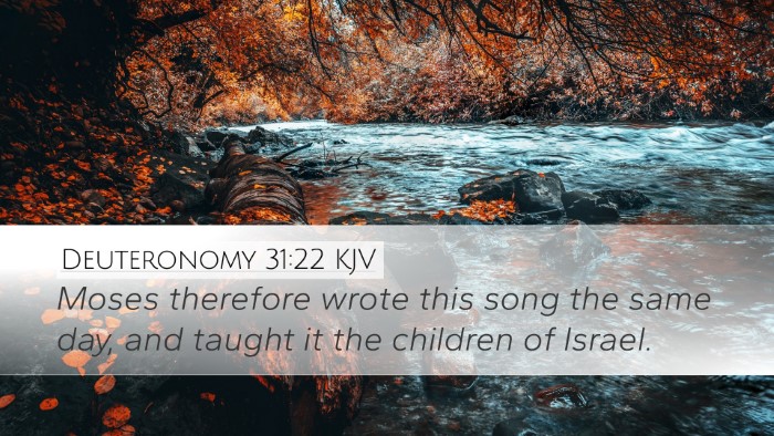 Deuteronomy 31:22 Bible Commentary