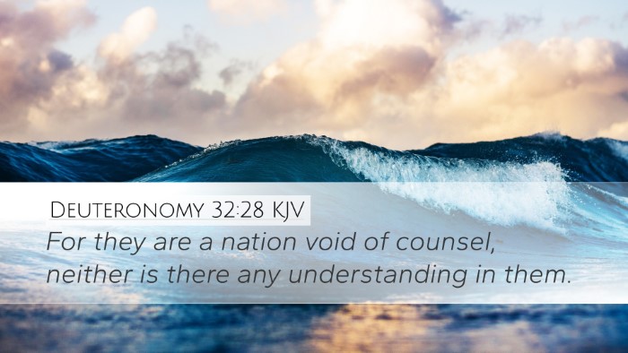 Deuteronomy 32:28 Bible Commentary