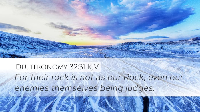 Deuteronomy 32:31 Bible Commentary