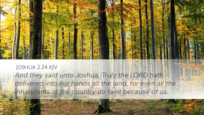 Joshua 2:24 Bible Commentary