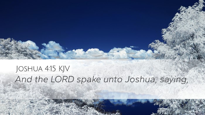 Joshua 4:15 Bible Commentary