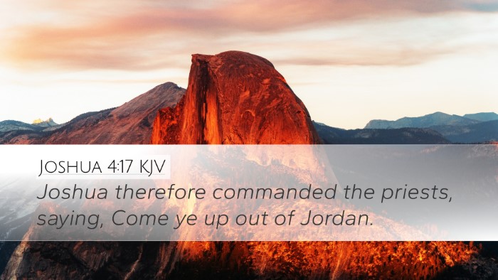 Joshua 4:17 Bible Commentary