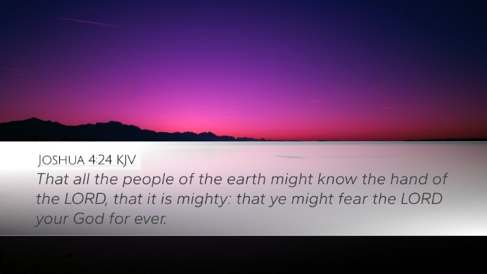 Joshua 4:24 Bible Commentary