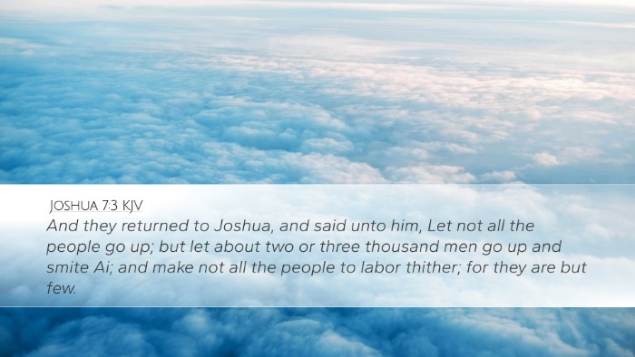 Joshua 7:3 Bible Commentary