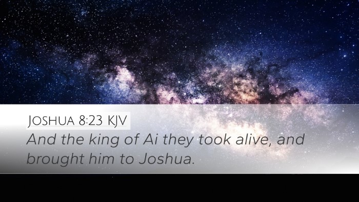 Joshua 8:23 Bible Commentary