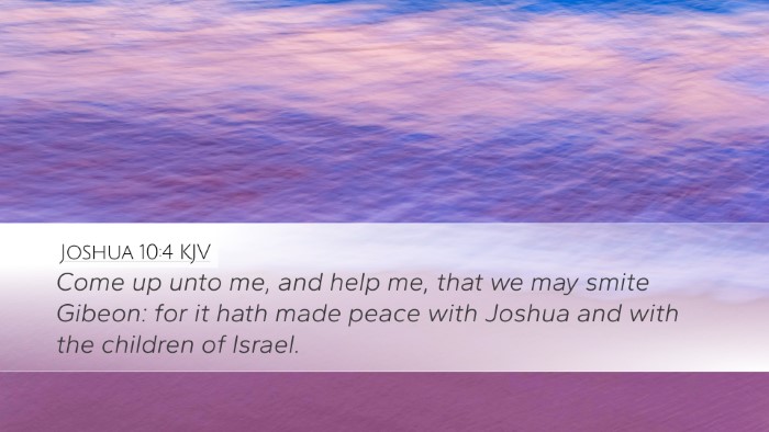 Joshua 10:4 Bible Commentary