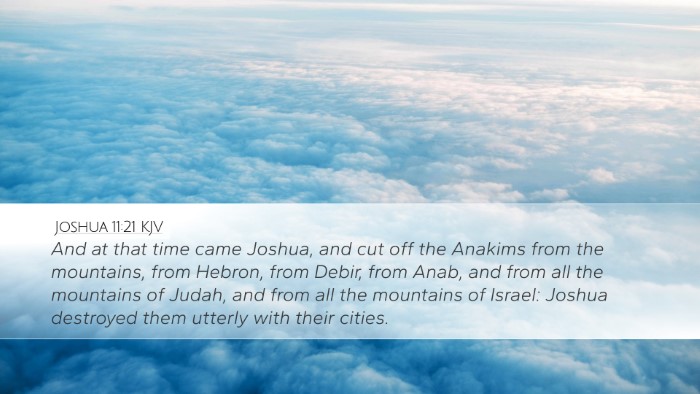 Joshua 11:21 Bible Commentary