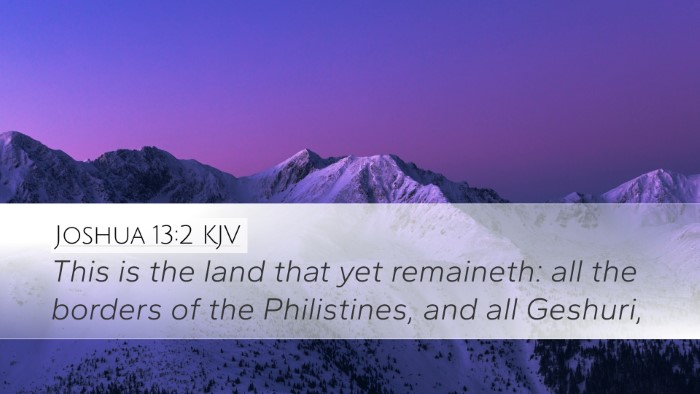 Joshua 13:2 Bible Commentary