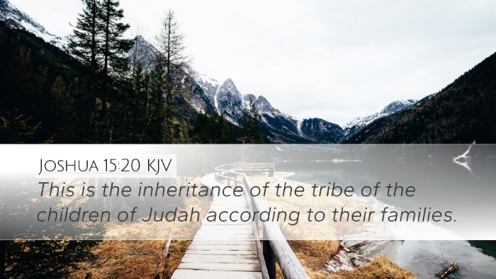 Joshua 15:20 Bible Commentary