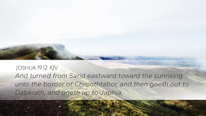 Joshua 19:12 Bible Commentary