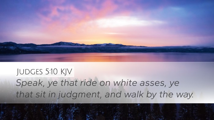 Judges 5:10 Bible Commentary