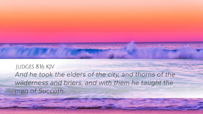 Judges 8:16 Bible Commentary