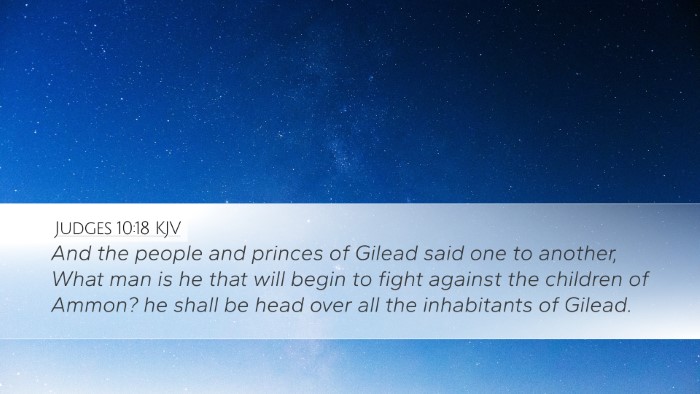 Judges 10:18 Bible Commentary