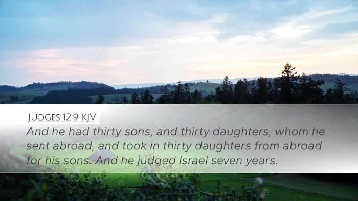 Judges 12:9 Bible Commentary