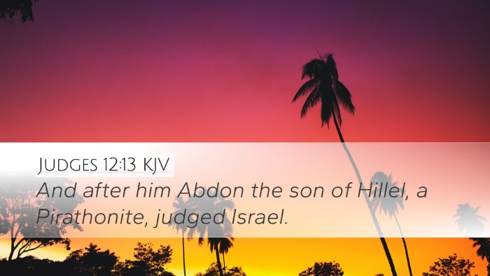 Judges 12:13 Bible Commentary