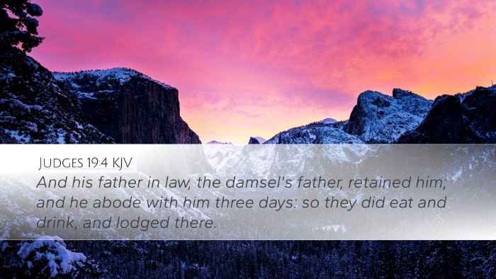 Judges 19:4 Bible Commentary