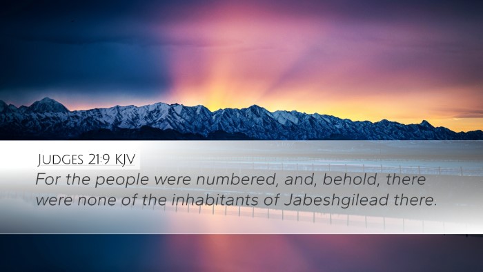 Judges 21:9 Bible Commentary