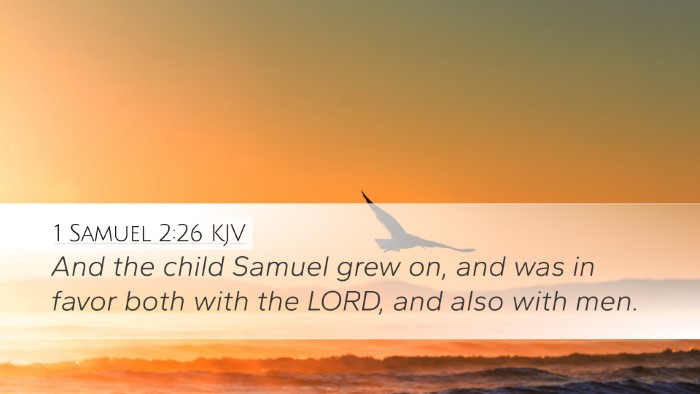 1 Samuel 2:26 Bible Commentary