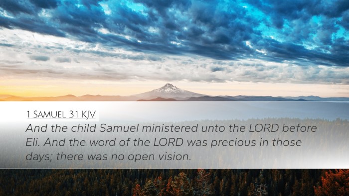 1 Samuel 3:1 Bible Commentary