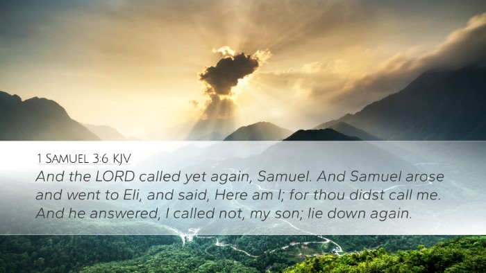 1 Samuel 3:6 Bible Commentary