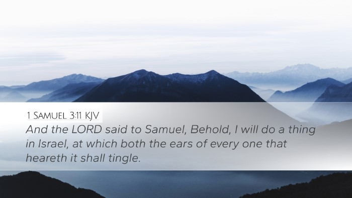 1 Samuel 3:11 Bible Commentary